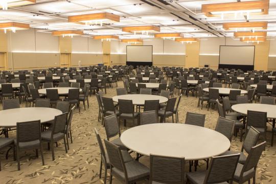 spacious interior conference space