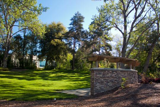 outdoor theater and green lawn