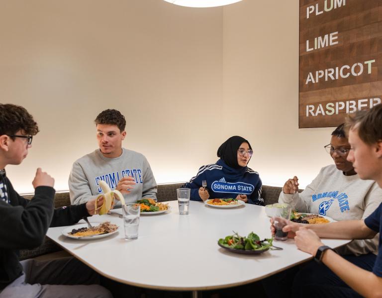 Students Eating Food